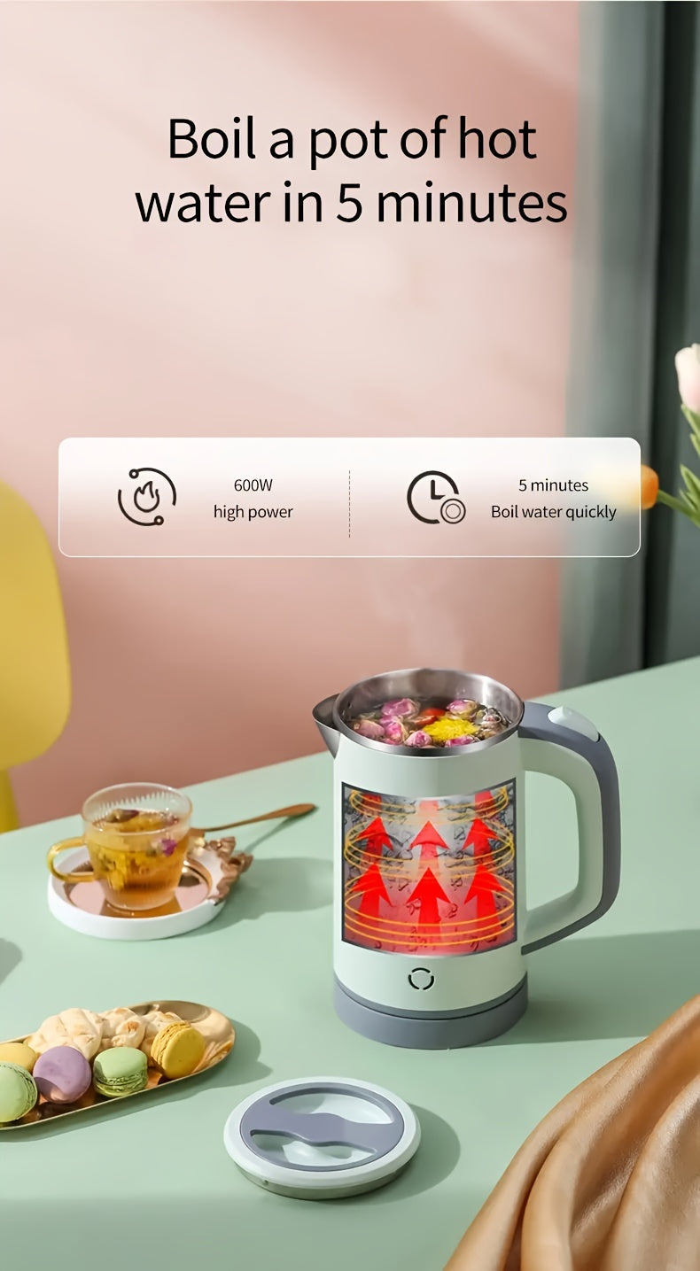 Small Electric Kettle with Detachable Rotating Storage Base