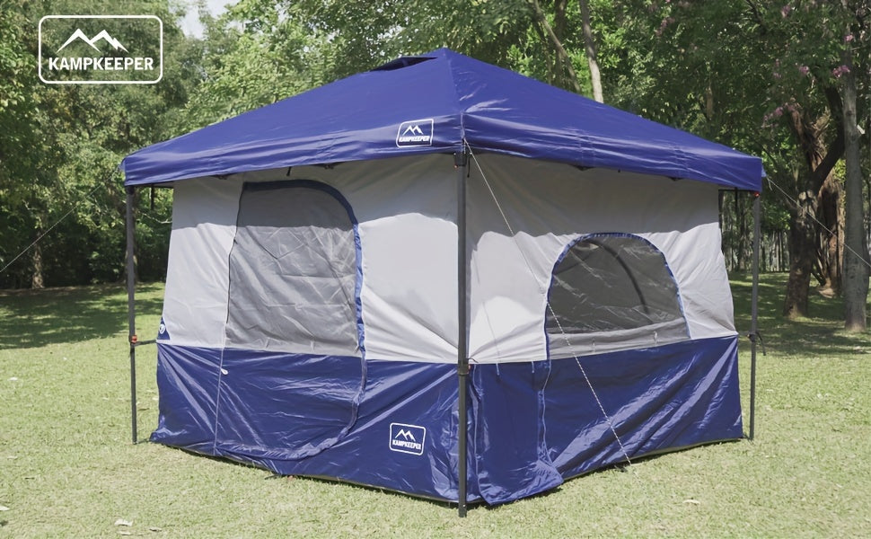 KAMPKEEPER Camping Cube, Converts 10'x10' Straight Leg Canopy into Inner Pop Up Tent
