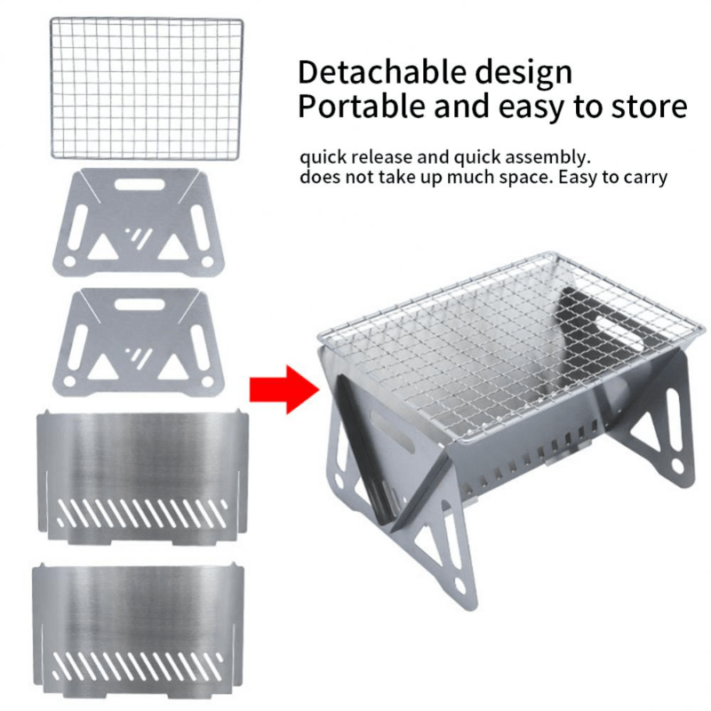 Outdoor Portable Grill Stainless Steel Mini Camping Oven