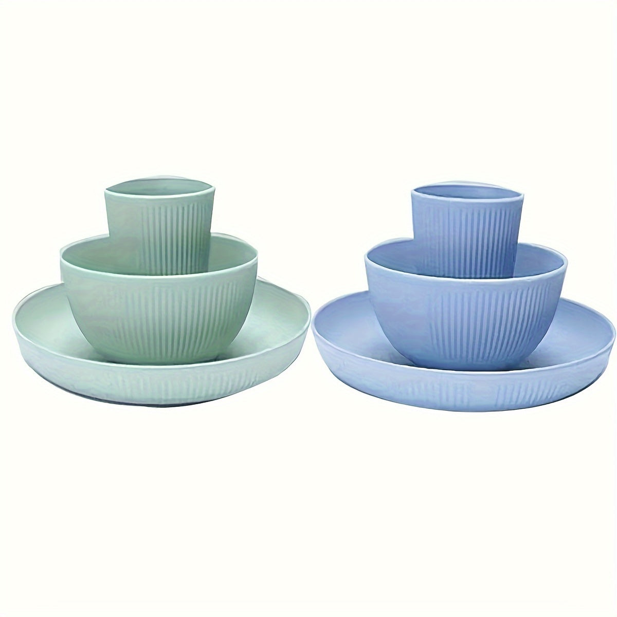 18/6pcs Unbreakable Plastic Dinnerware Set