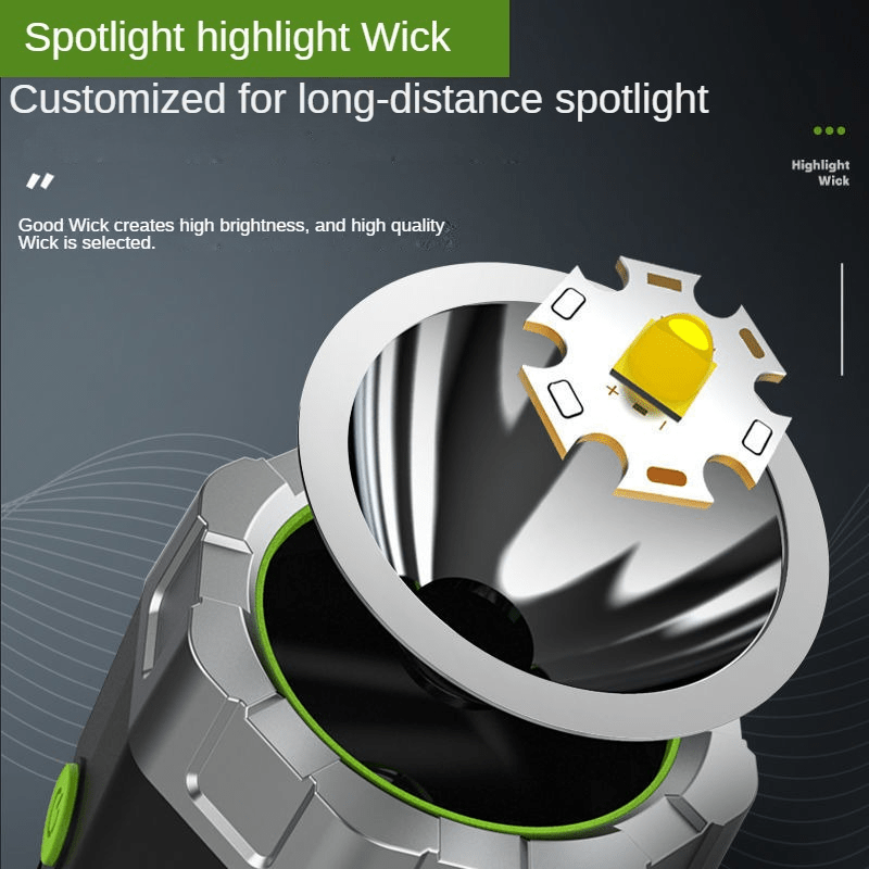 1pc High-Intensity LED Flashlight - Rechargeable