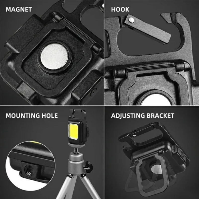Ultra-Bright Mini LED Flashlight - Rechargeable, Compact Keychain Design