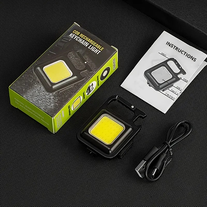 Ultra-Bright Mini LED Flashlight - Rechargeable, Compact Keychain Design