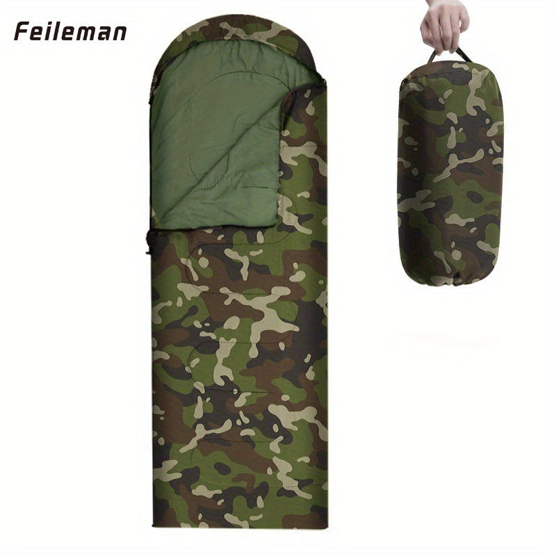 Waterproof Camouflage Sleeping Bag - Warm, Compressed, and Cold-Proof