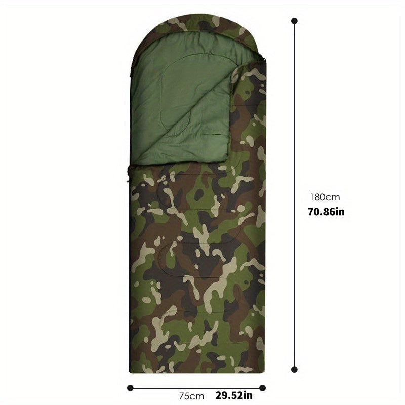 Waterproof Camouflage Sleeping Bag - Warm, Compressed, and Cold-Proof