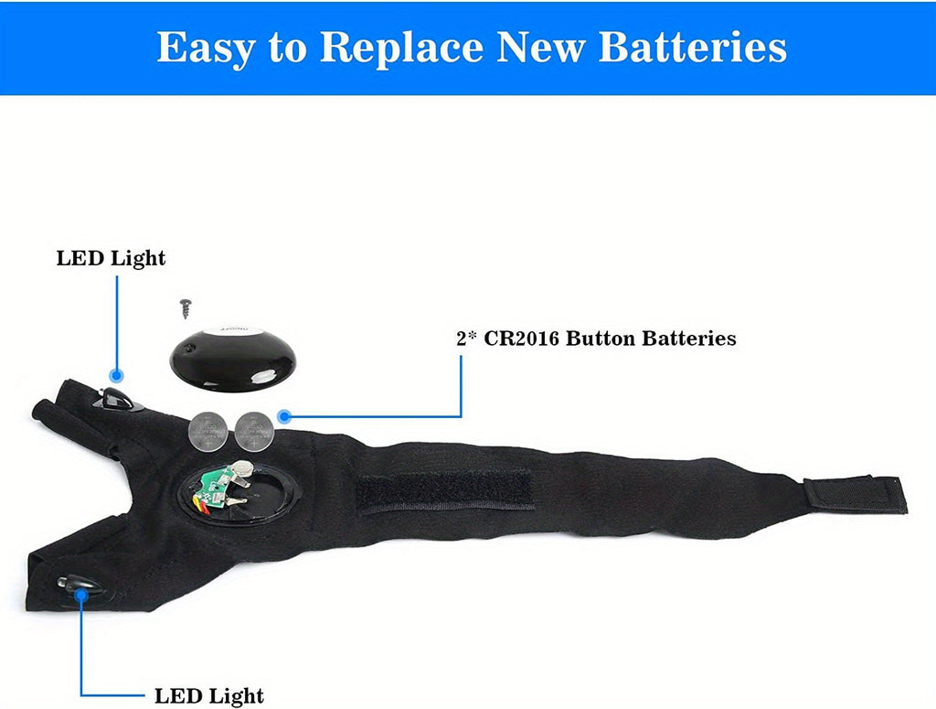 1/2pcs LED Flashlight Gloves - Hands-Free Lights for Camping