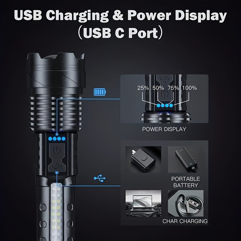 Super Powerful Rechargeable LED Torch Flood Light