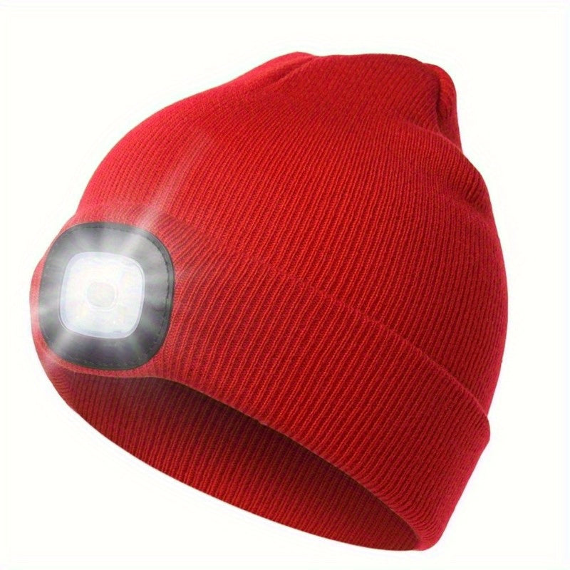 1pc Unisex Beanie Hat With LED Light