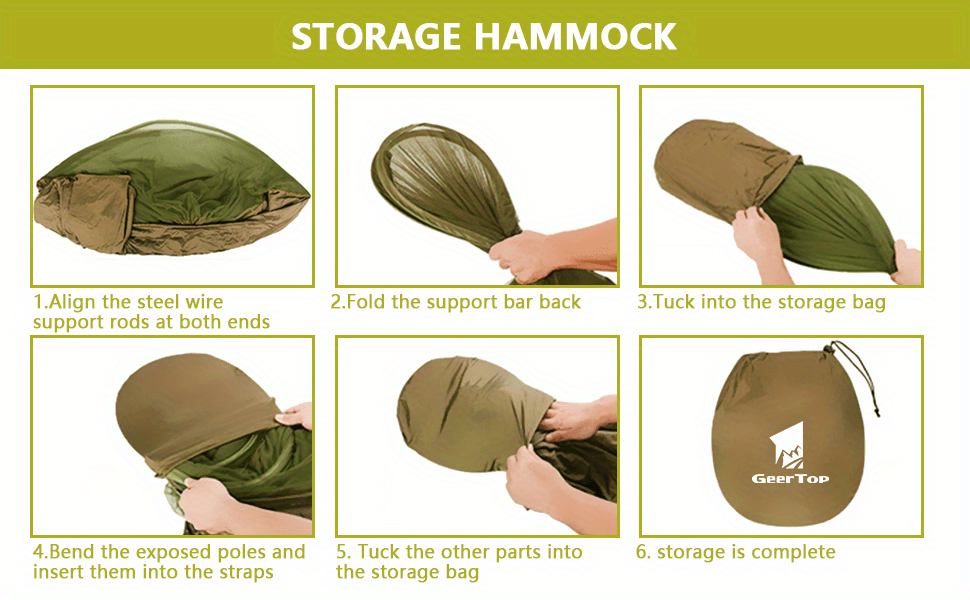 3-in-1 Hammock With Mosquito Net - Waterproof Double Camping Hammock