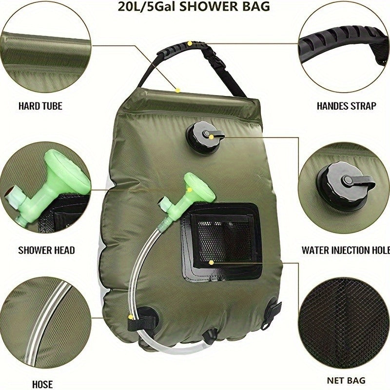 5 Gallon Solar Power Thermal Camping Shower
