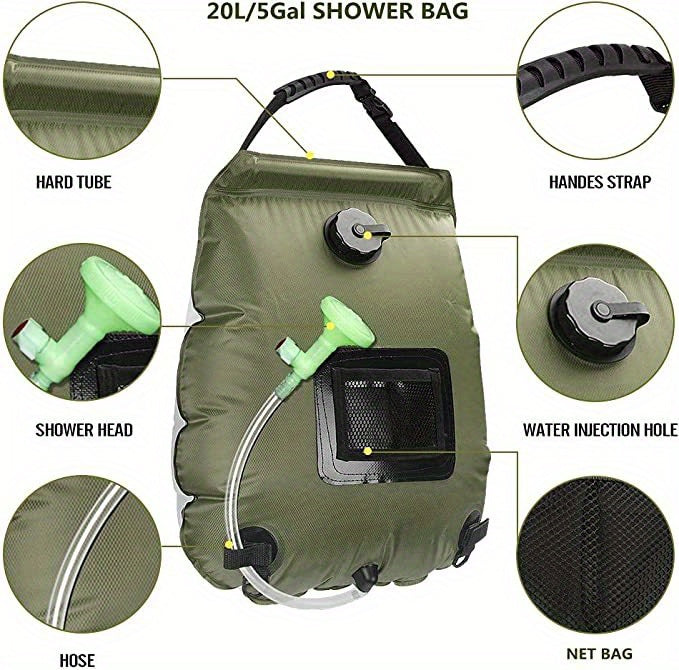 5 Gallon Solar Power Thermal Camping Shower