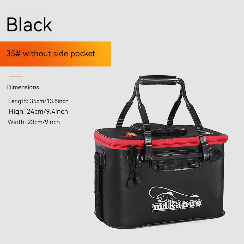 Quick-Collapse Live Fish Bucket & Tackle Storage