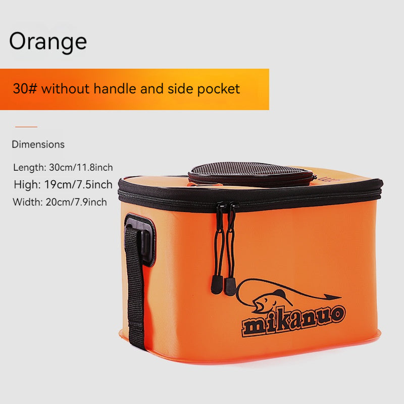 Quick-Collapse Live Fish Bucket & Tackle Storage