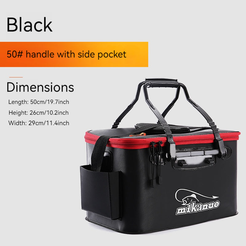 Quick-Collapse Live Fish Bucket & Tackle Storage