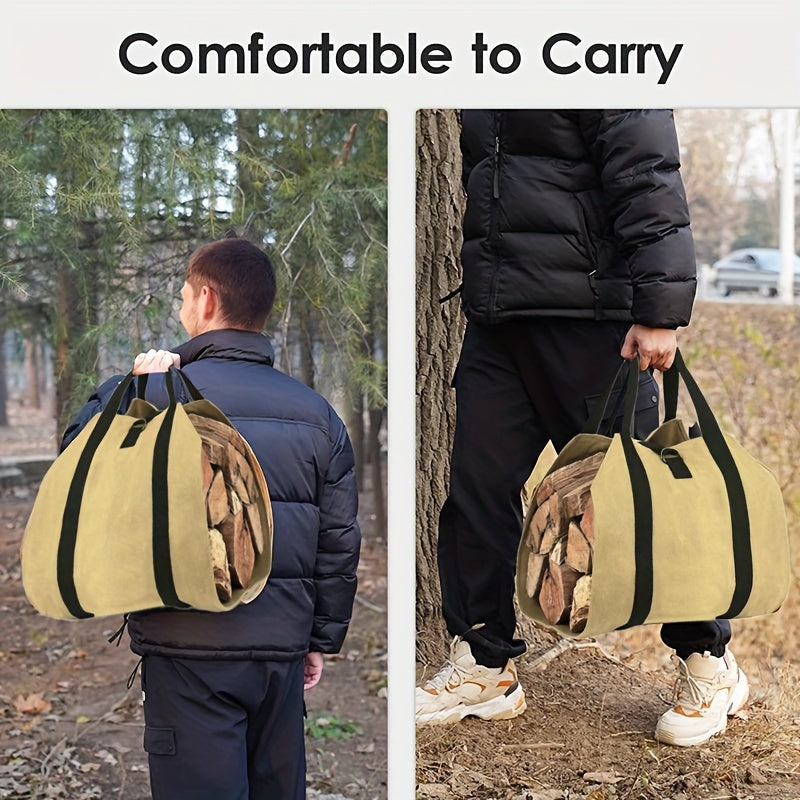 Canvas Firewood Carrier Storage Bag