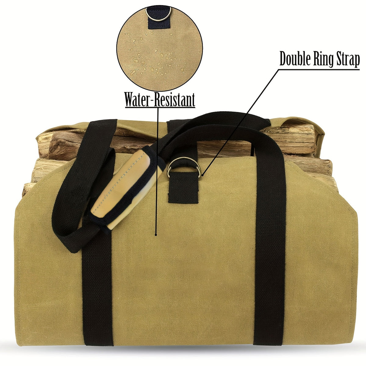Canvas Firewood Carrier Storage Bag