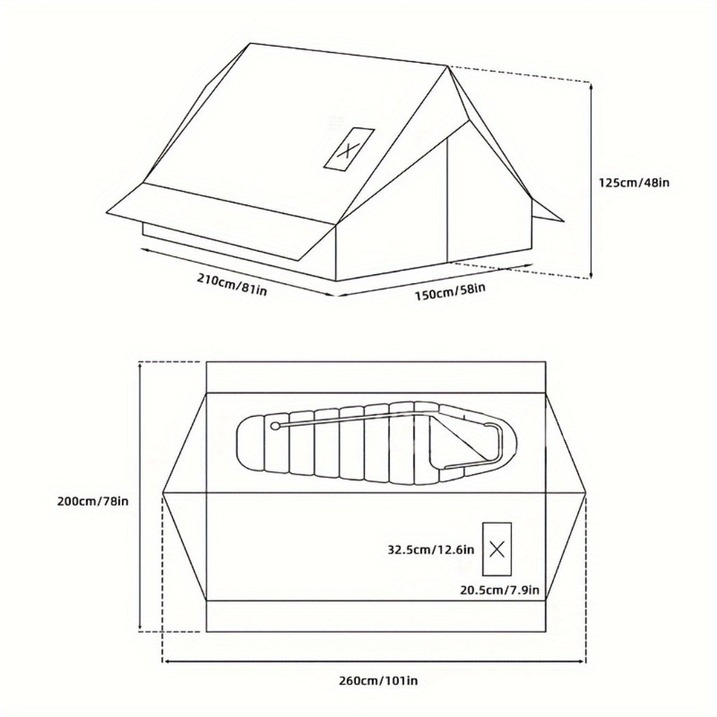 Portable Hot Tent, Ultralight Camping Hot Tent For 2-3 People