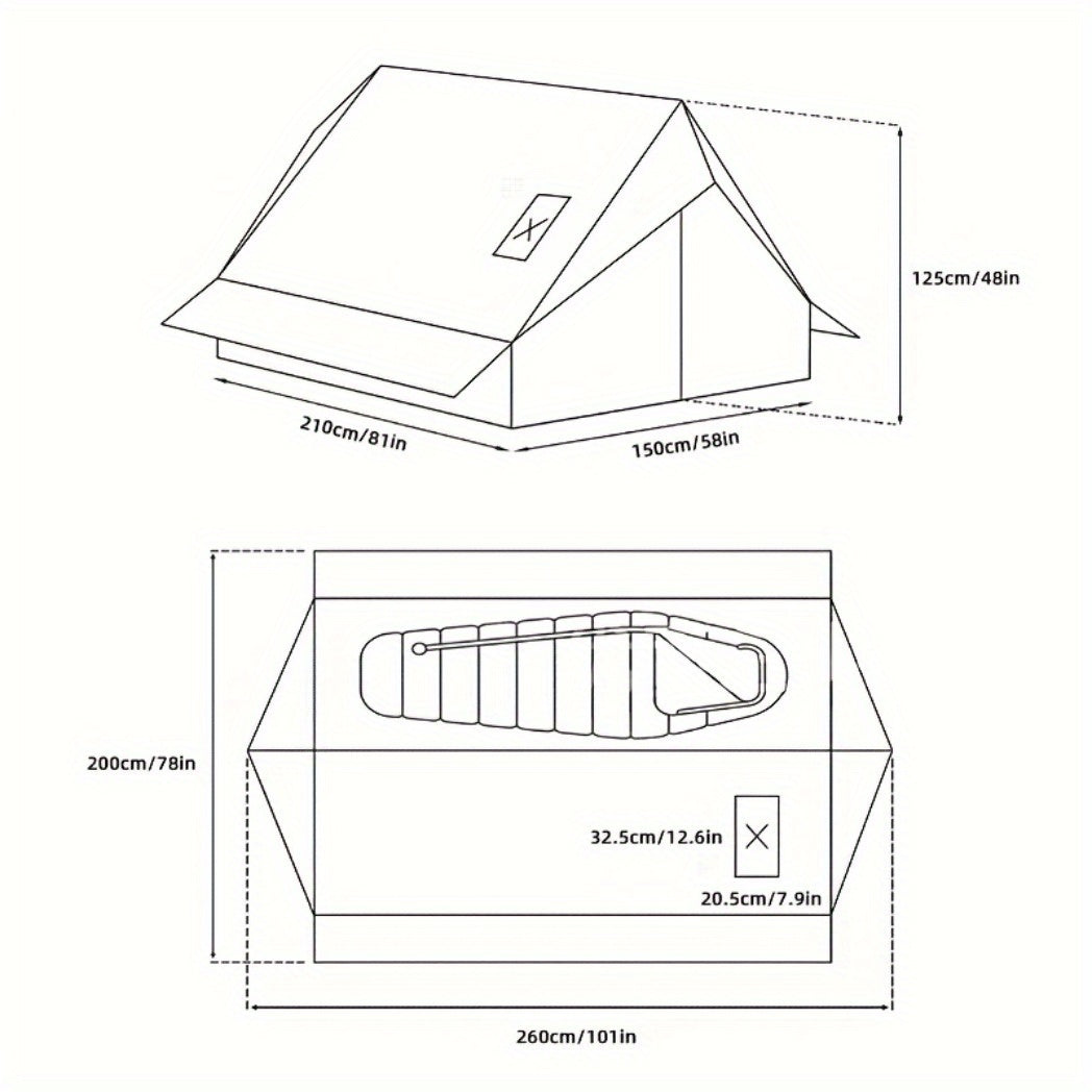 Portable Hot Tent, Ultralight Camping Hot Tent For 2-3 People