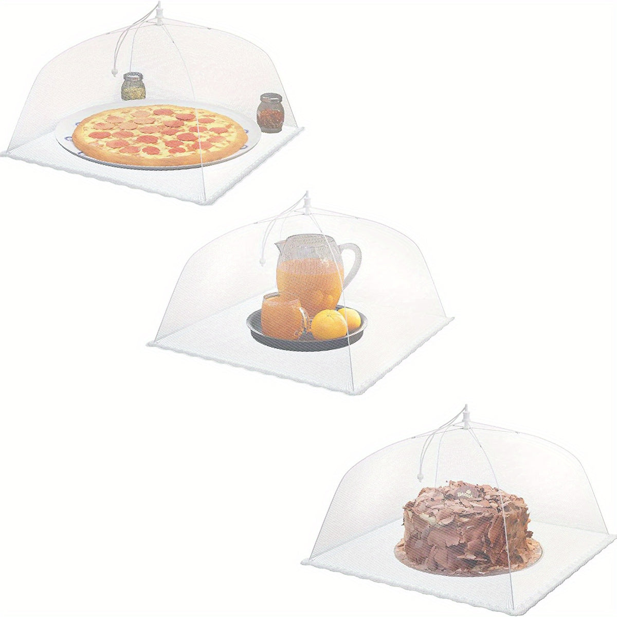 3pcs Ultimate Foldable Picnic Net Food Covers