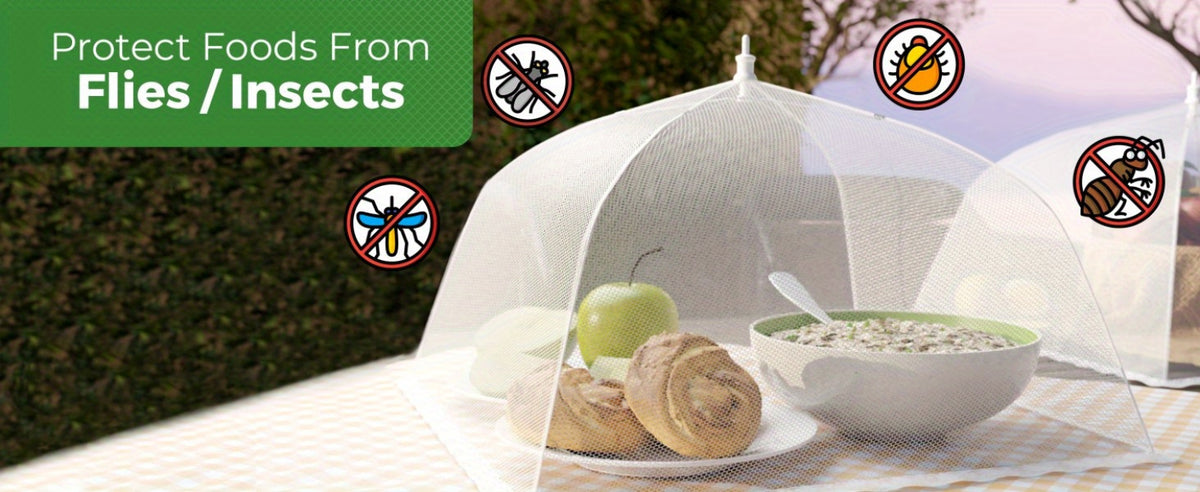 3pcs Ultimate Foldable Picnic Net Food Covers