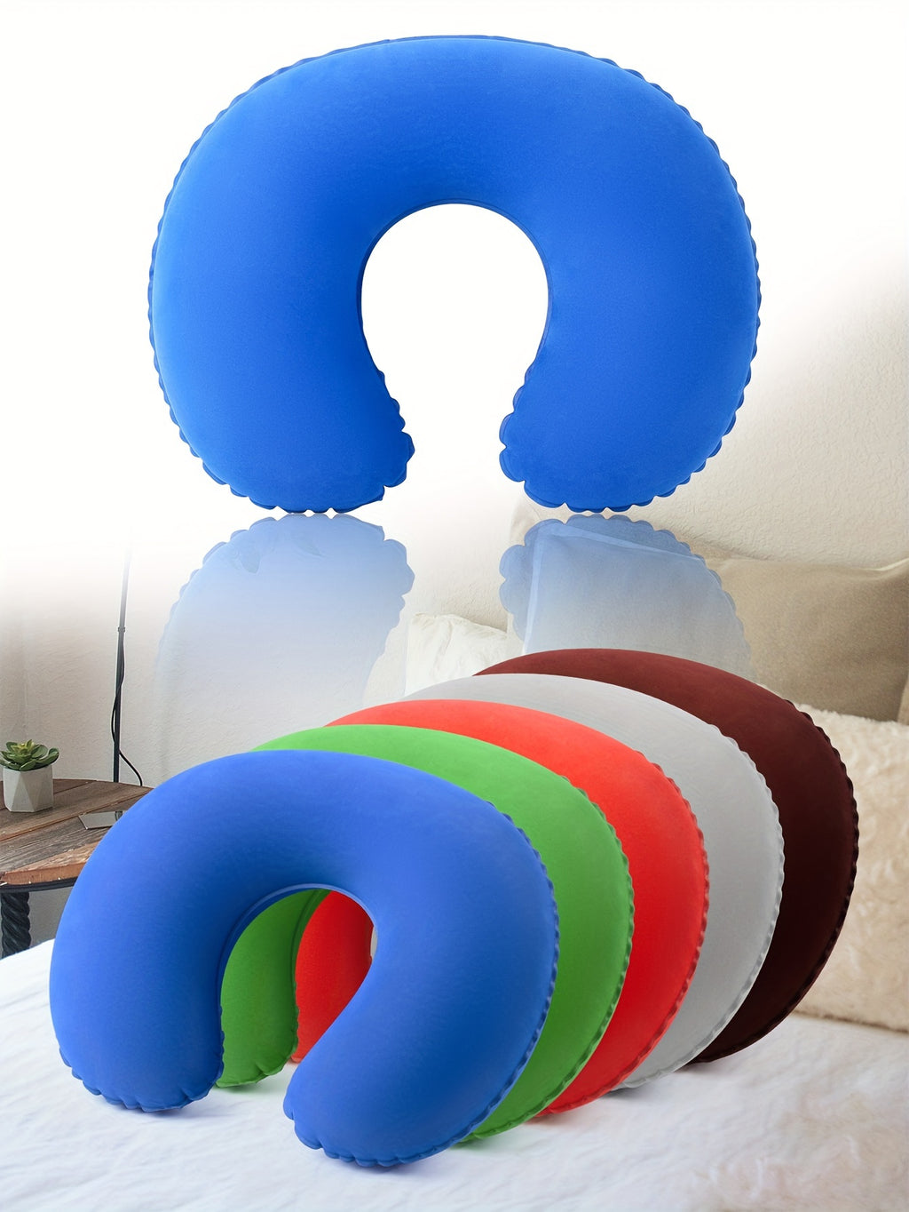 U-Shaped Inflatable Travel Neck Pillow