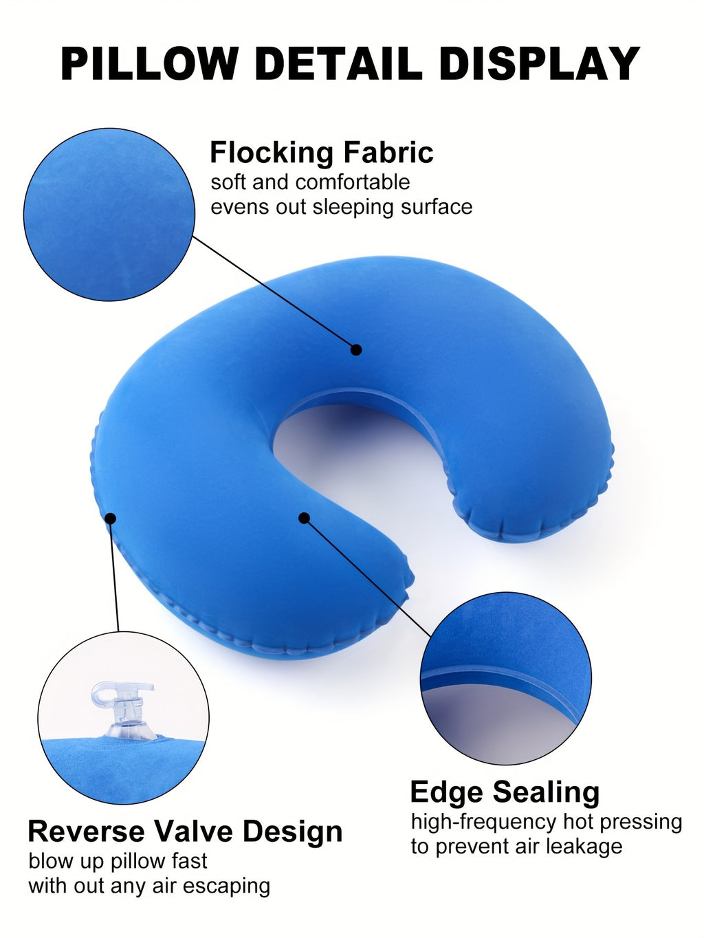 U-Shaped Inflatable Travel Neck Pillow