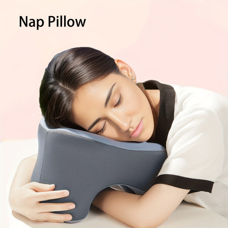 Portable Woven Blue U-Shape Neck Support Pillow
