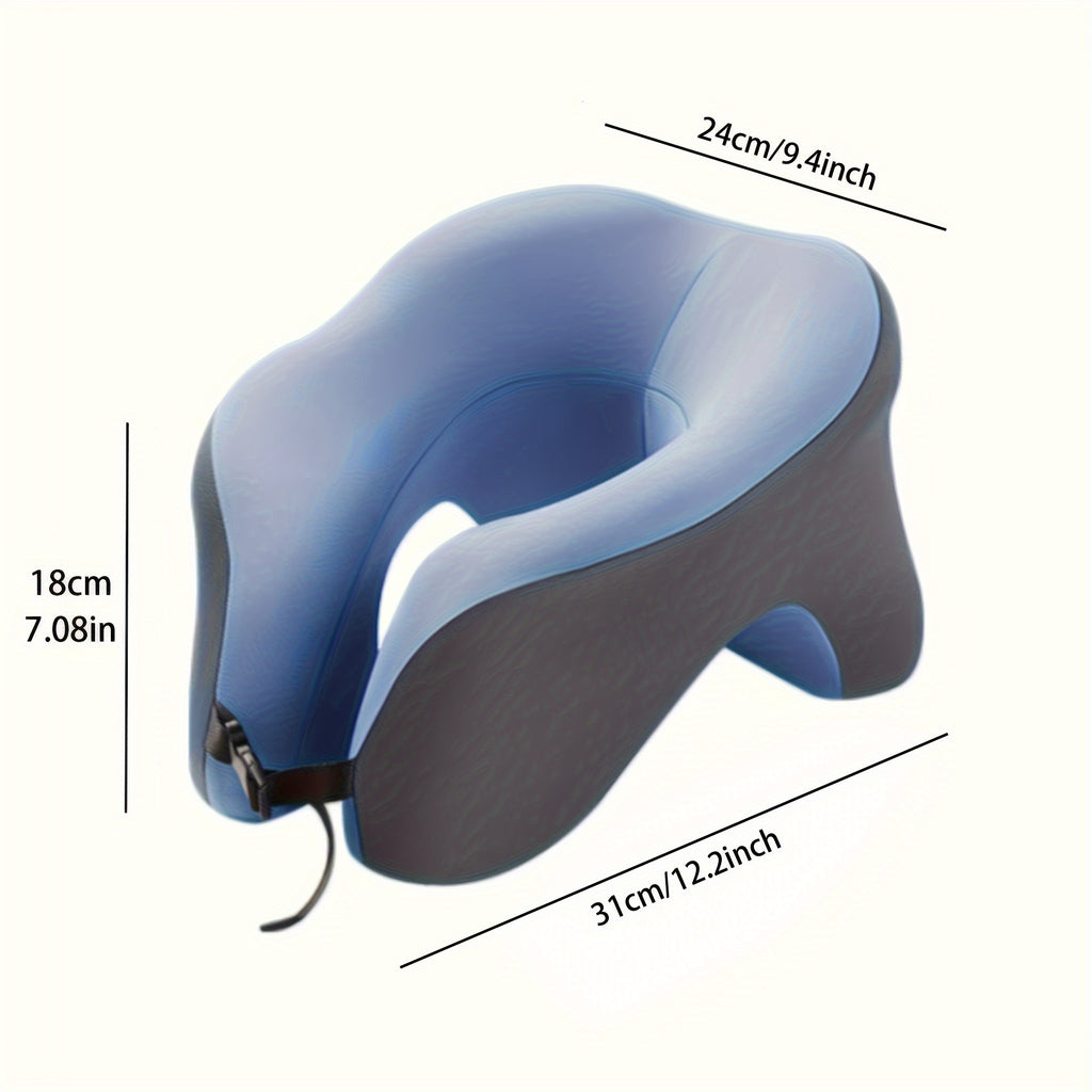 Portable Woven Blue U-Shape Neck Support Pillow