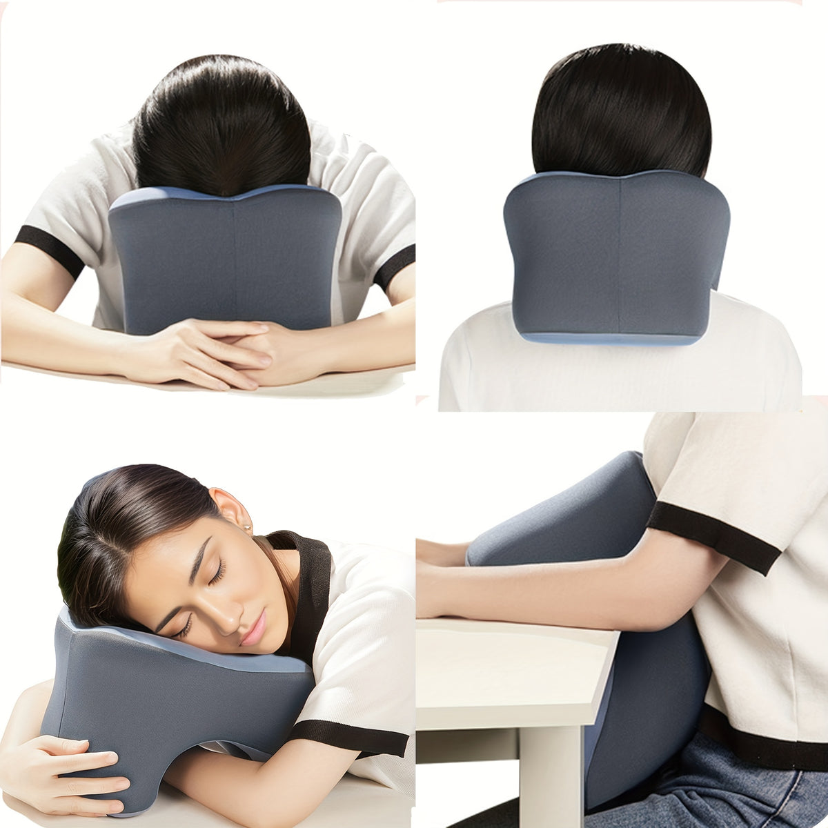 Portable Woven Blue U-Shape Neck Support Pillow