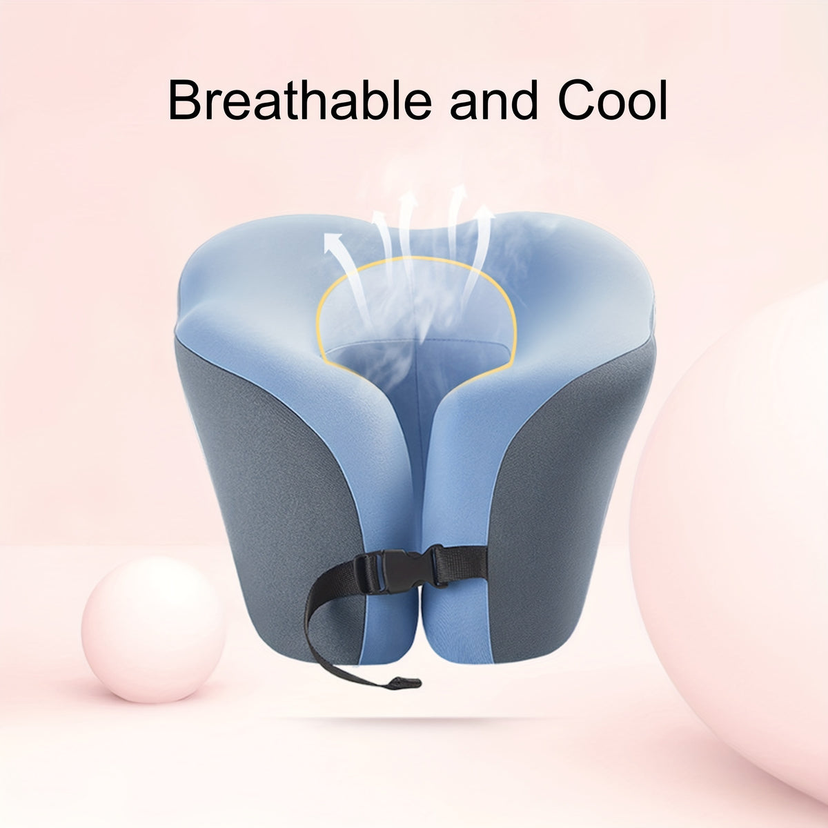 Portable Woven Blue U-Shape Neck Support Pillow