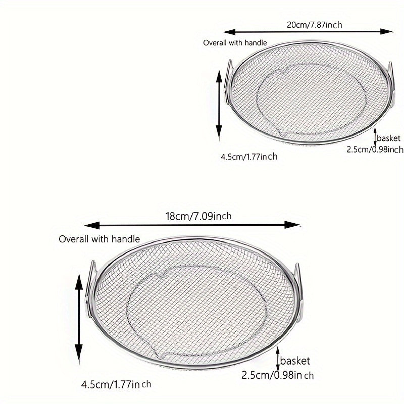 Reusable Stainless Steel Round Mesh Basket - Oil Filter Tray