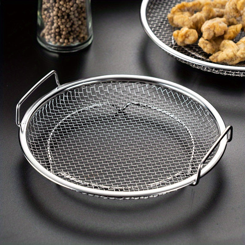 Reusable Stainless Steel Round Mesh Basket - Oil Filter Tray