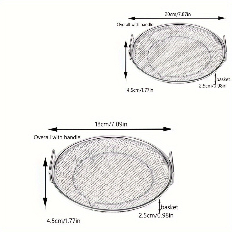 Reusable Stainless Steel Round Mesh Basket - Oil Filter Tray