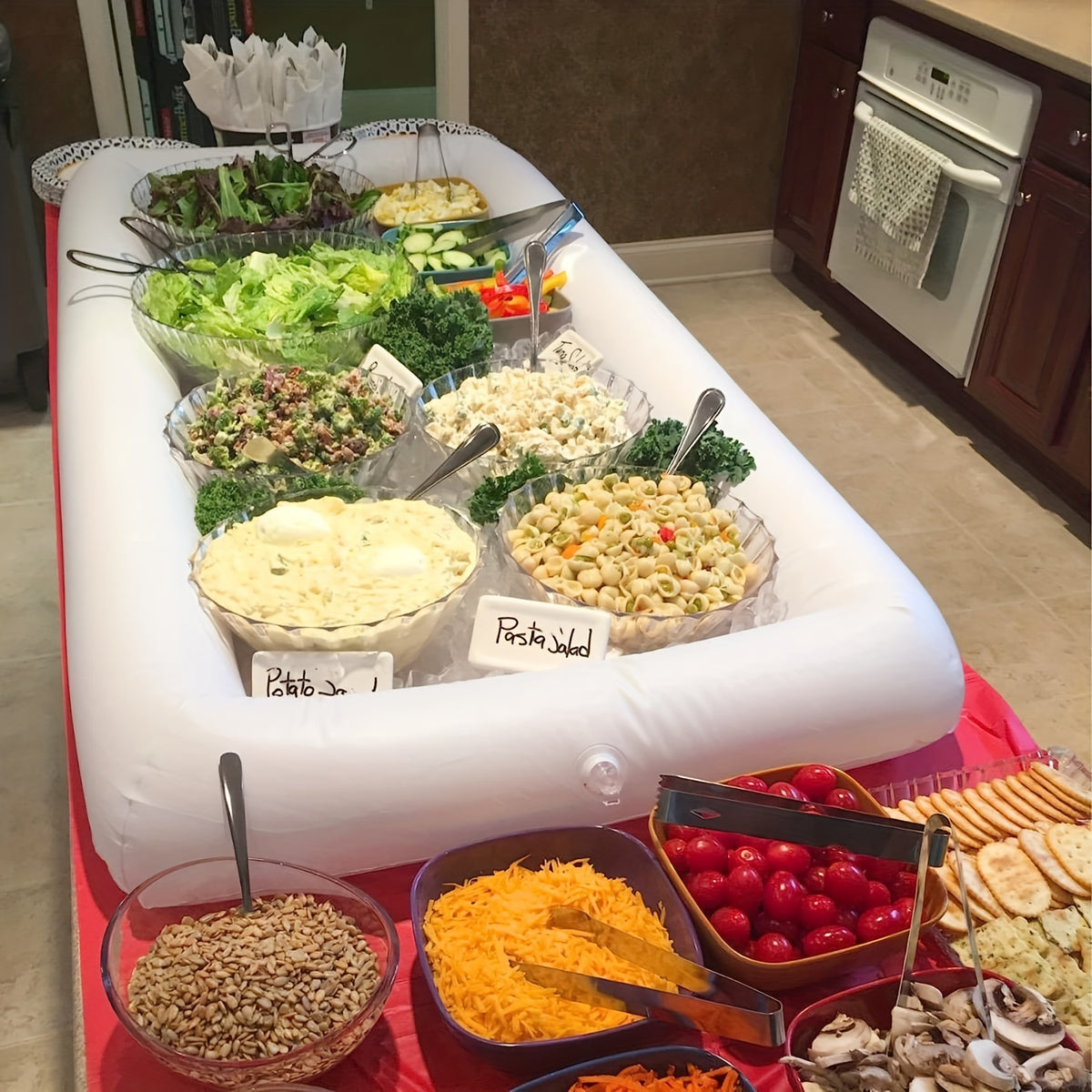 1pc Ice Buffet Salad Serving Inflatable Tray