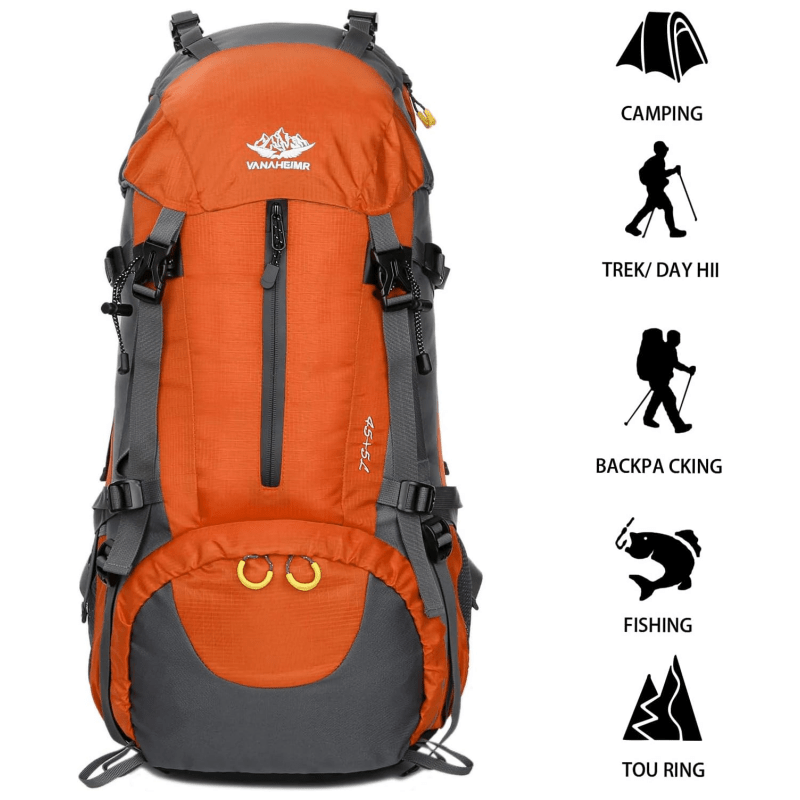 13 gal Hiking Backpack With Adjustable Straps Emergency Whistle