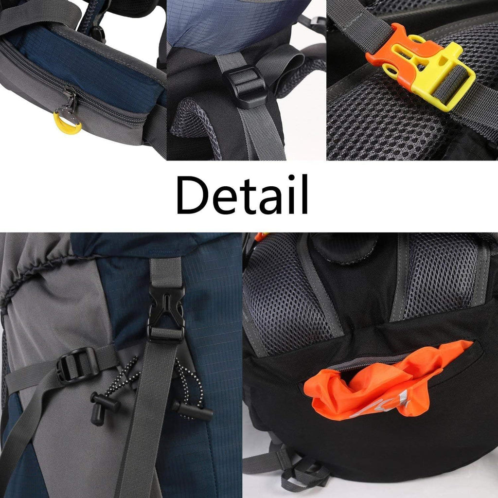 13 gal Hiking Backpack With Adjustable Straps Emergency Whistle