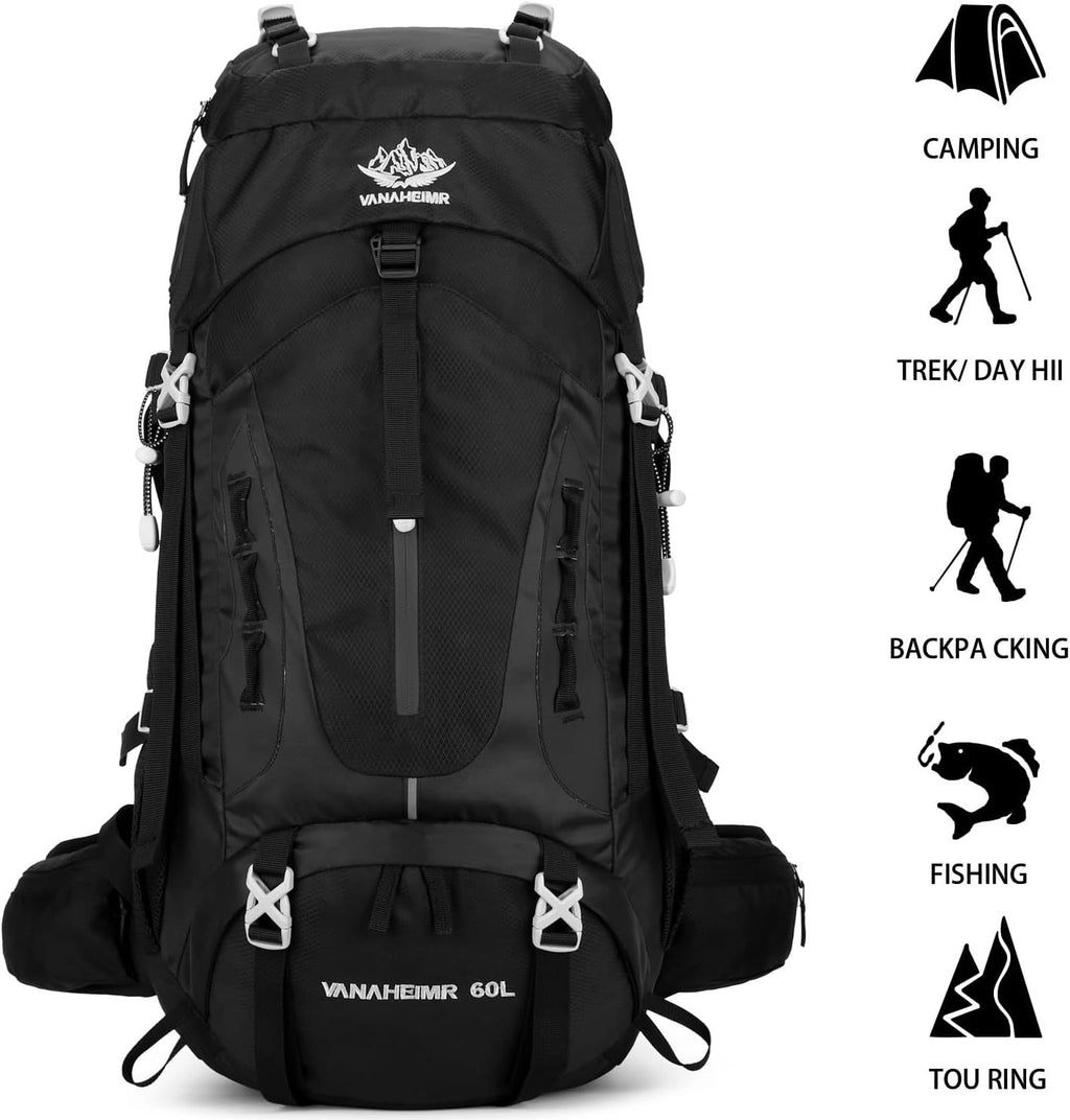 13 gal Hiking Backpack With Adjustable Straps Emergency Whistle