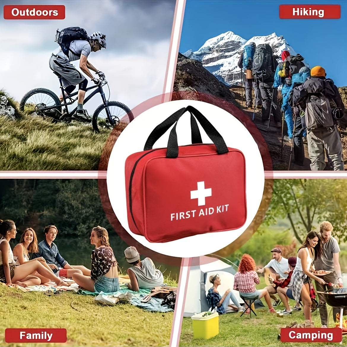 Outdoor First Aid Kit with Portable Case