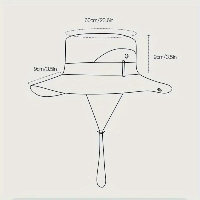 2-Pack UV Protection Breathable Embroidery Mountain Bucket Hats