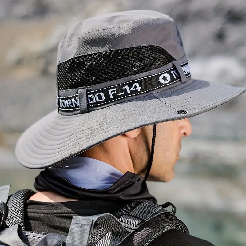 2-Pack UV Protection Breathable Embroidery Mountain Bucket Hats