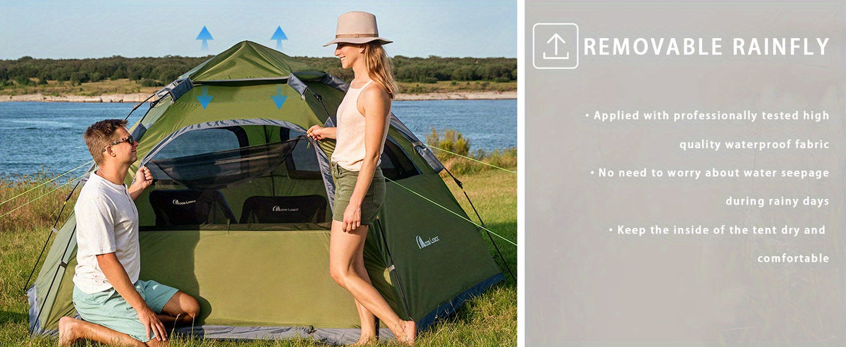4-5 Person Portable Instant Pop-Up  Camping Tent - Waterproof, Windproof