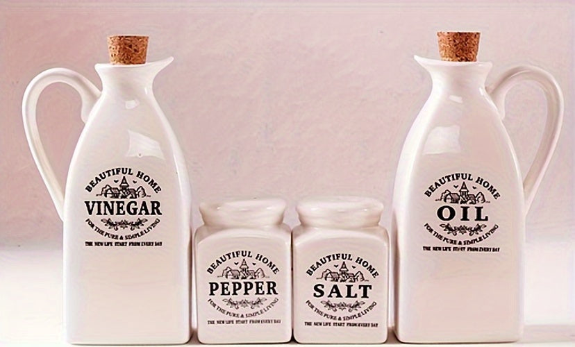 4pcs/set, Ceramic Dispenser Bottle