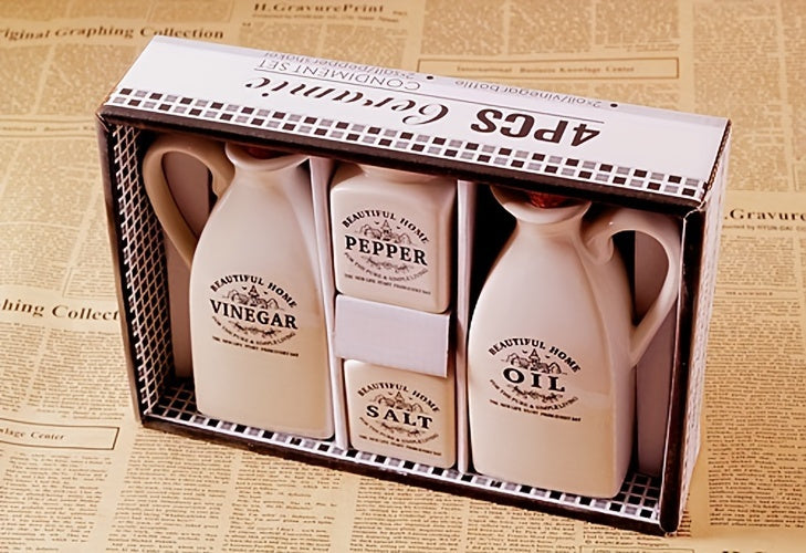 4pcs/set, Ceramic Dispenser Bottle