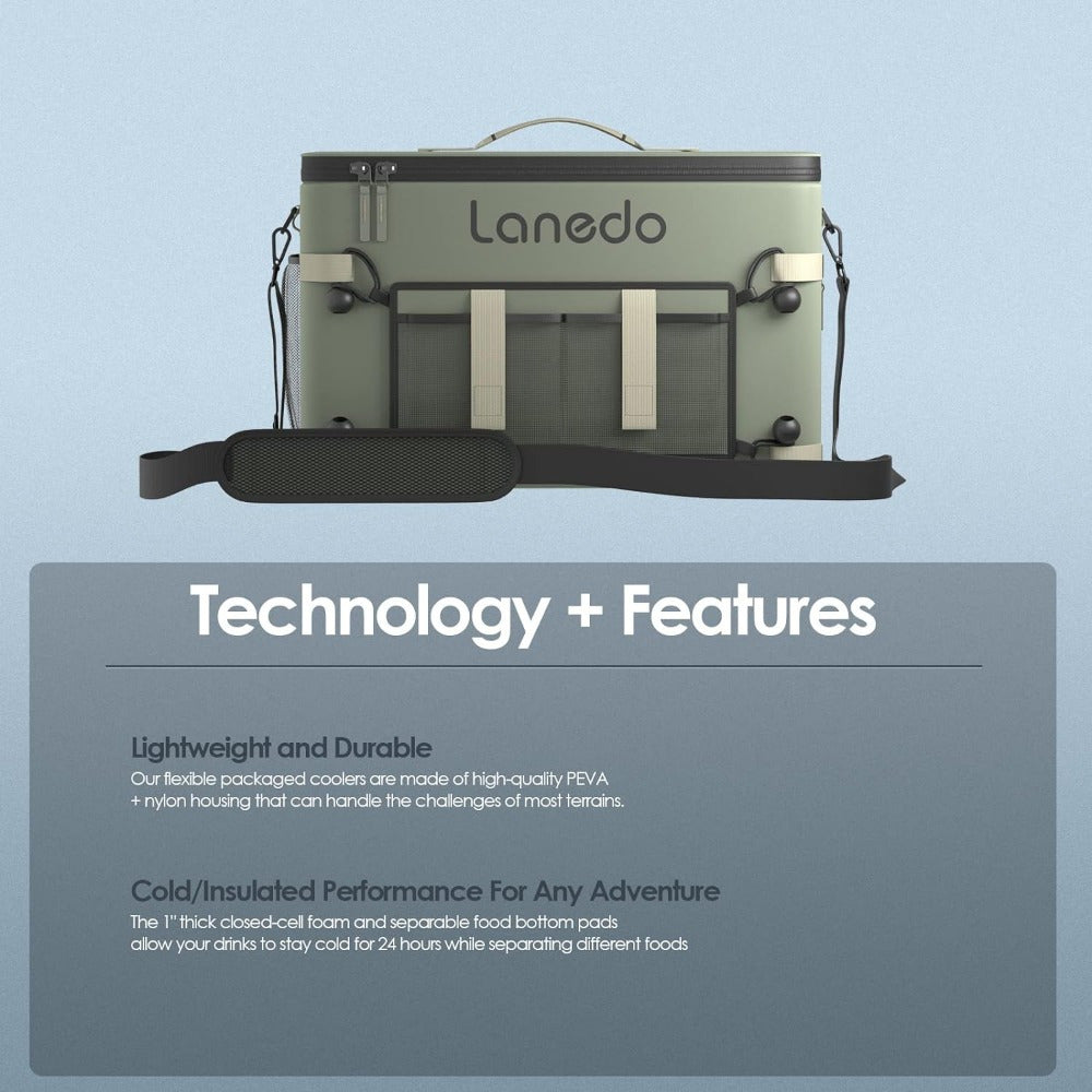 34/28-Can Lanedo Soft-Sided Cooler-Collapsible