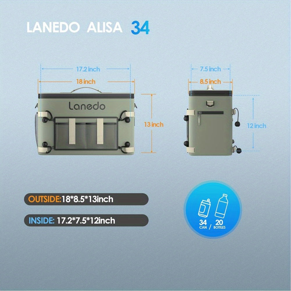 34/28-Can Lanedo Soft-Sided Cooler-Collapsible