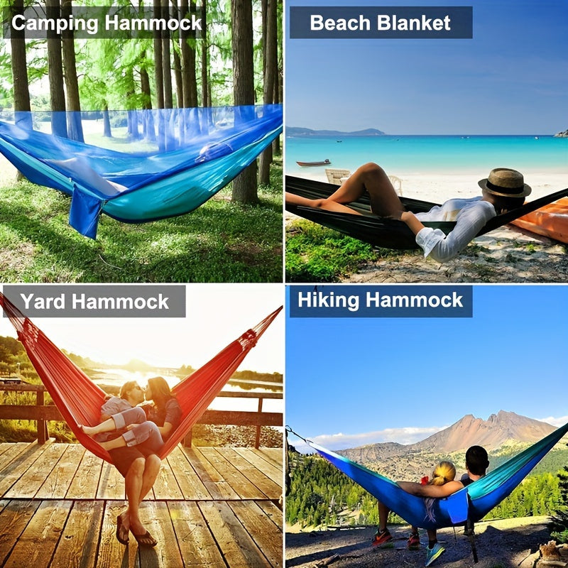Mosquito Net Hammock | Lightweight | Green Fabric |  Built-In Bug Protection