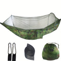 Mosquito Net Hammock | Lightweight | Green Fabric |  Built-In Bug Protection