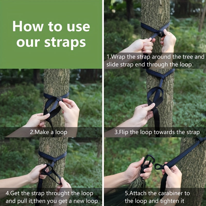 Mosquito Net Hammock | Lightweight | Green Fabric |  Built-In Bug Protection