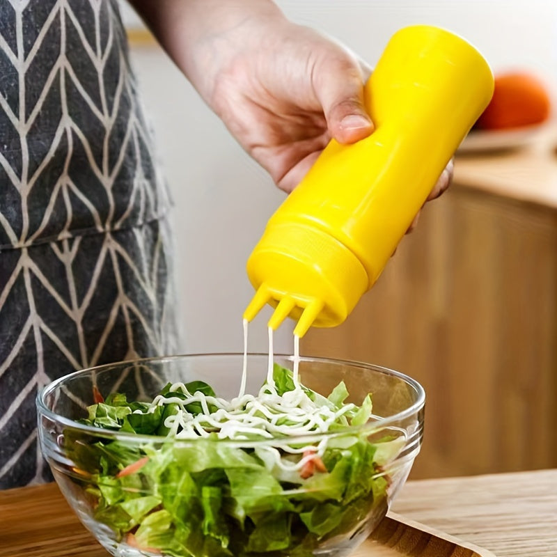 4pcs Squeeze Bottles | 3-Hole Condiment Bottle