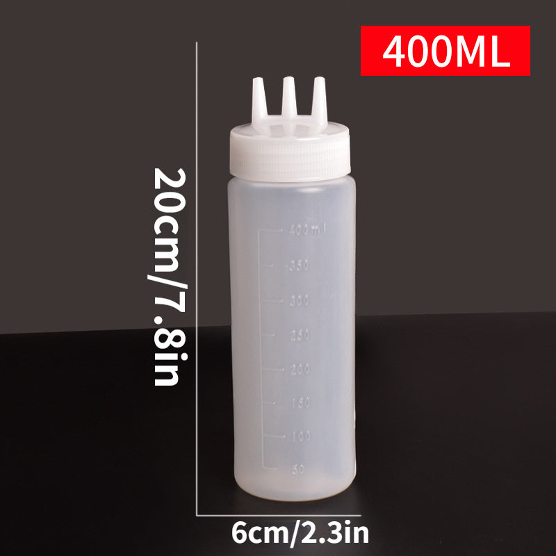 4pcs Squeeze Bottles | 3-Hole Condiment Bottle
